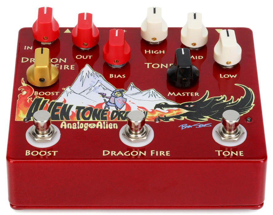 Analog Alien Tone Dragon Overdrive Fuzz Boost Guitar MultiEffect
