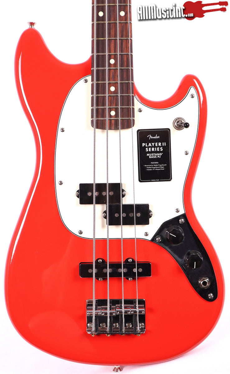 Fender Player II Mustang Coral Red Short-Scale Electric Bass