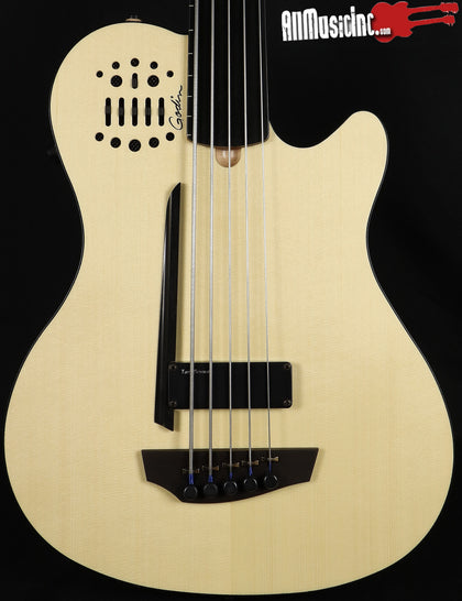 Godin A5 Ultra Fretless SF Semi-Acoustic Natural Electric Bass Guitar