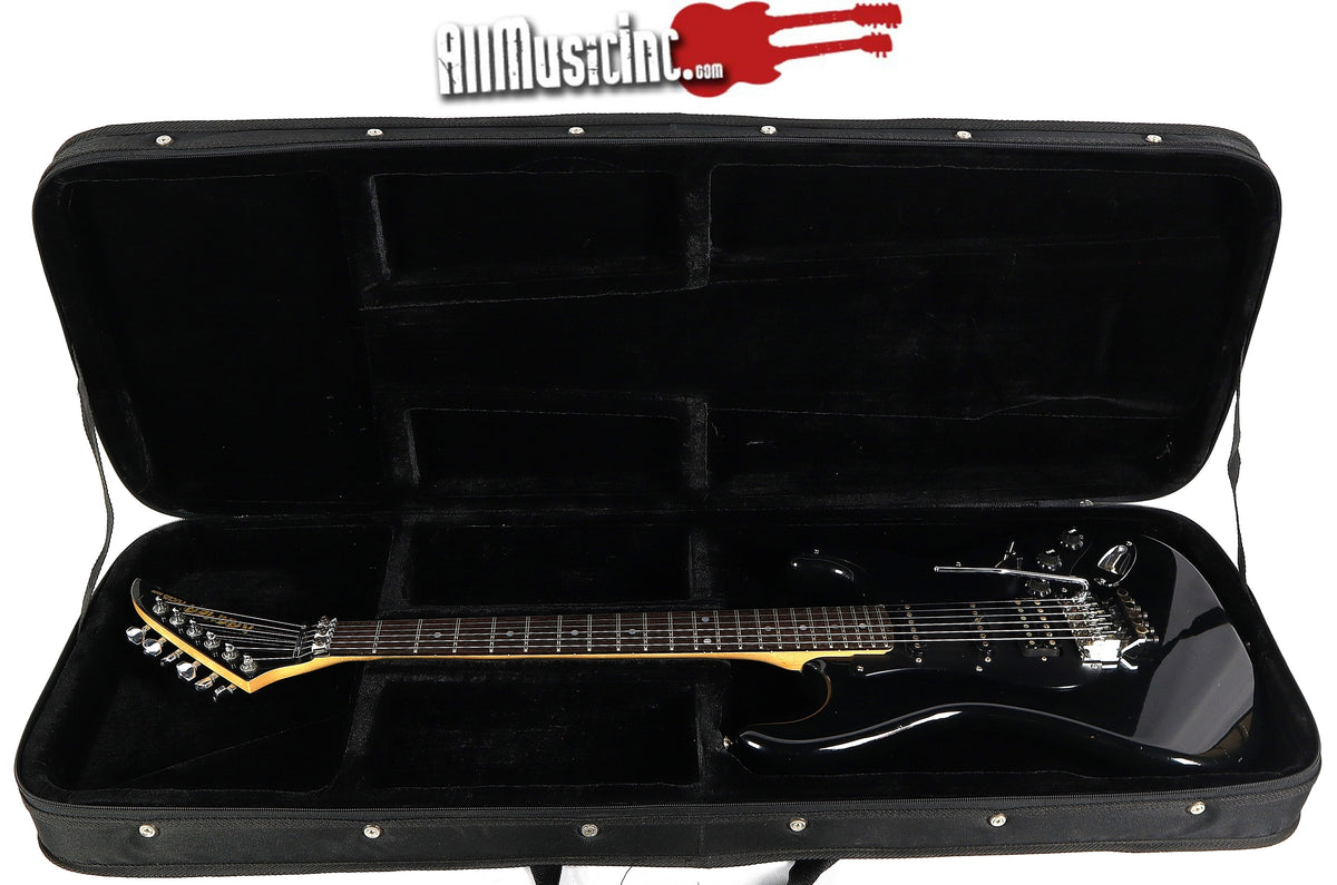 Vintage 1980s Kramer Focus 3000 Black Electric Guitar w/ Harmony
