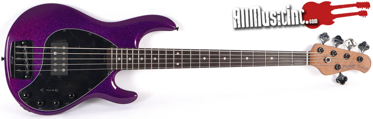 Sterling Stingray Ray 35 5-String Sparkle Purple Electric Bass