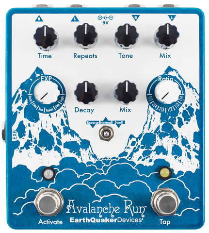 EarthQuaker Devices Avalanche Run V2 Delay Reverb Guitar Effects Pedal