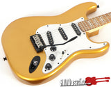 All Music Inc. Collection Custom Gold Sparkle Block Inlay Strat Electric Guitar