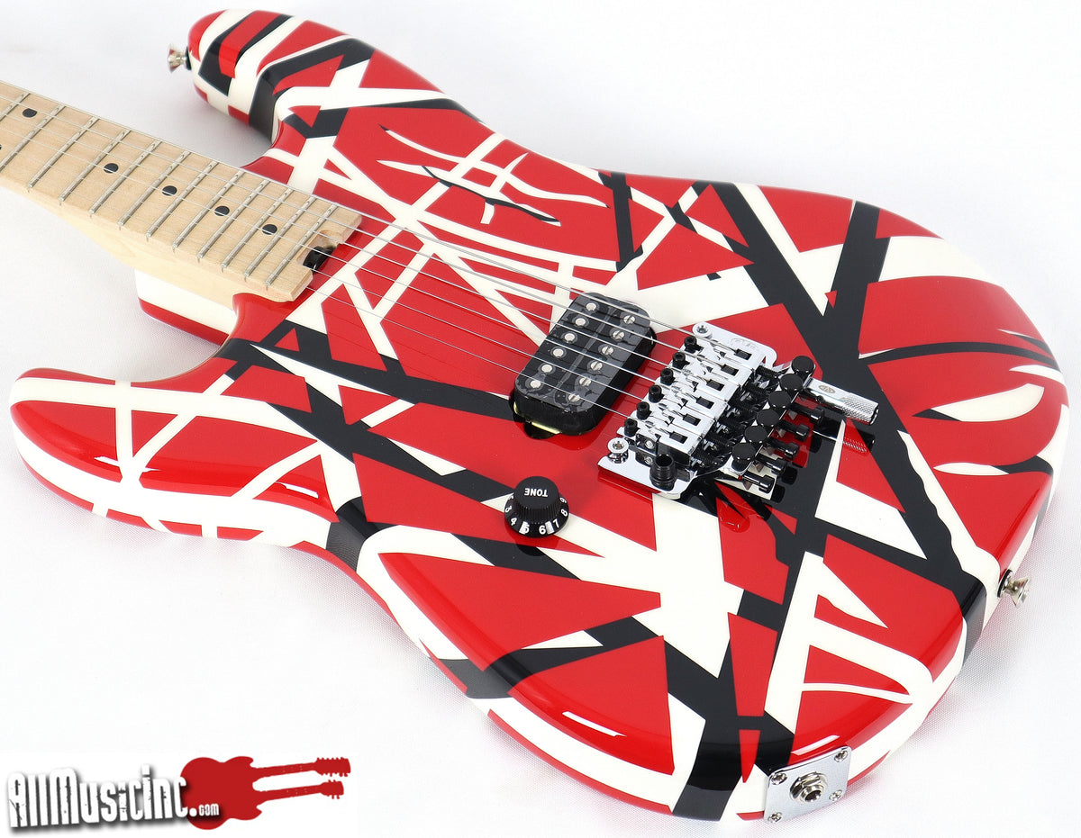 EVH Striped Series Red Black White Electric Guitar Stripes Left