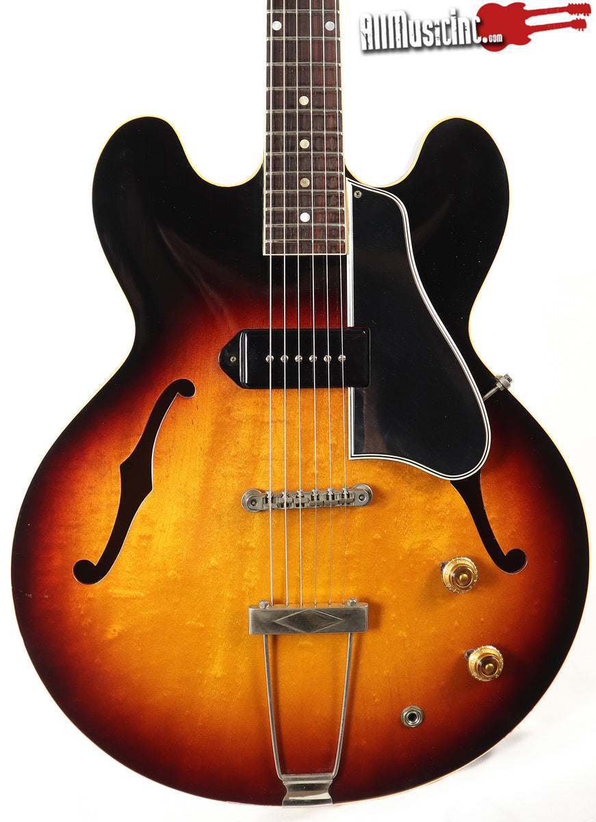 Vintage 1960 Gibson USA ES 330T Tobacco Hollow Body Electric Guitar All Music Inc