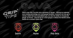 Dava Grip Tips Guitar Picks Nylon Gel Delrin Differences In Feel and Tone Review