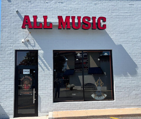All Music Inc. has moved upstairs and around back into the Shoprite parking lot