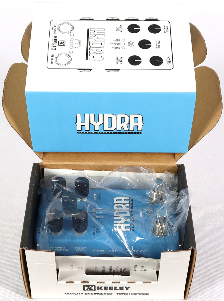 hydra guitar pedal Keeley Hydra Stereo Reverb & Tremolo Electric Guitar Effects Pedal – All Music Inc