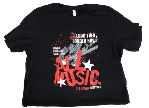 All Music Inc. Logo Short-Sleeved Black T-Shirt Shirt