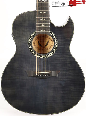 Dean Exhibition Ultra FM TBK 7-String Acoustic Electric Guitar w/ Gig Bag Preowned
