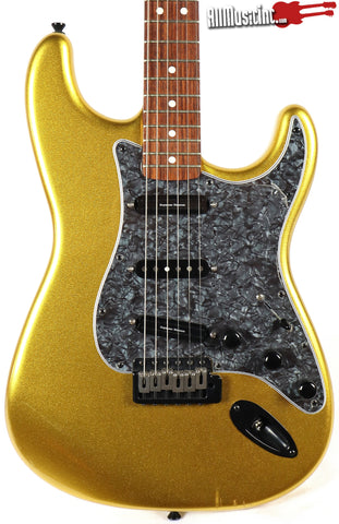 All Music Inc. Collection Custom Gold Sparkle Strat Electric Guitar