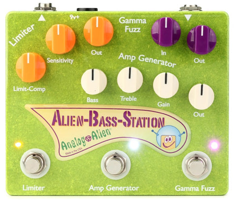 Analog Alien Bass Station Compressor Amp Fuzz Bass Guitar Multi-Effect Pedal
