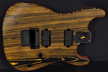 Charvel Old Yella PM SD1 Electric Guitar Body w/ Neck Plate and Electronics