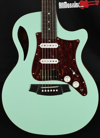 Cole Clark TL2EC-BLBL-HSS Hybrid Blackwood  Surf Green Acoustic Electric Guitar