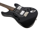 Cole Clark Hollow Baby Black Electric Guitar