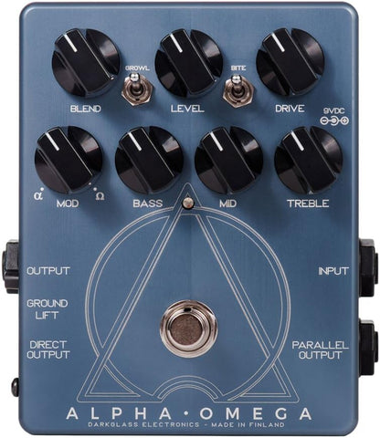 Darkglass Electronics Alpha Omega Electric Bass Guitar Overdrive Effect Pedal
