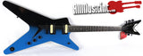 Dean ML-79 ML79 1979 Reissue Black to Blue Electric Guitar