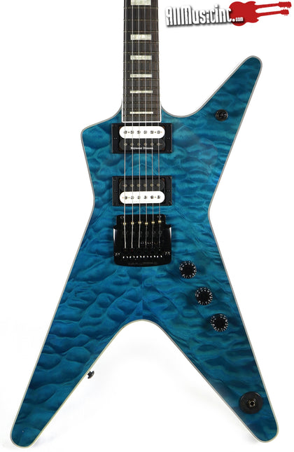 Dean ML Select 24 Kahler Quilt Top Trans Blue Electric Guitar
