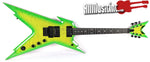Dean USA Razorback Slime 5A Flame Top Electric Guitar