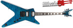Dean ML Select 24 Kahler Quilt Top Trans Blue Electric Guitar