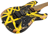 EVH Ltd Ed Striped Frankenstein Black Yellow Frankie Aged Electric Guitar