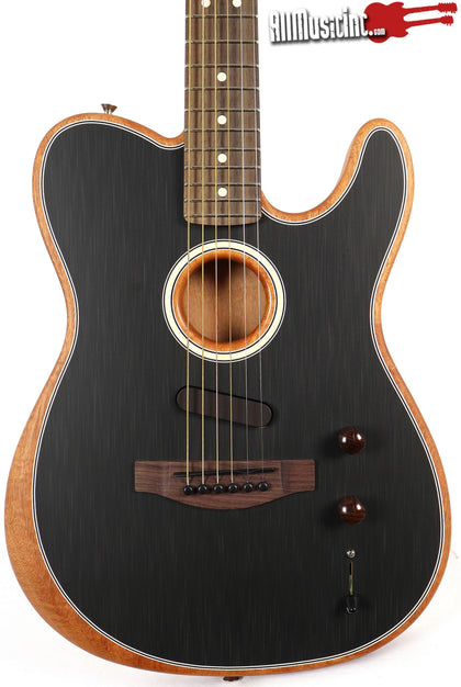 Fender Acoustasonic Player Telecaster Brushed Black Acoustic Electric Guitar