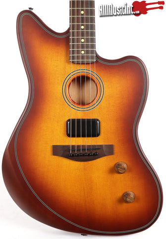 Fender Acoustasonic Standard Jazzmaster Honey Burst Acoustic Electric Guitar