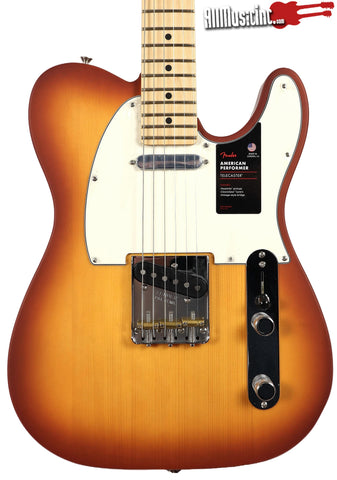 Fender American Performer Spruce Telecaster Satin Honey Burst Electric Guitar