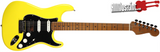 Fender DE American Ultra II HSS Stratocaster Electric Guitar Graffiti Yellow