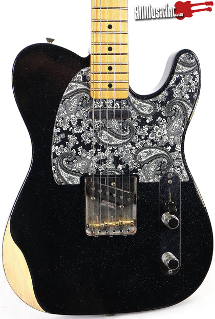 Fender Brad Paisley Esquire Road Worn Black Sparkle Telecaster Electric Guitar