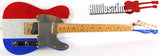 Fender Buck Owens Signature Telecaster Red Silver Blue Sparkle Electric Guitar