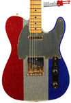 Fender Buck Owens Signature Telecaster Red Silver Blue Sparkle Electric Guitar