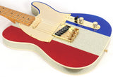 Fender Buck Owens Signature Telecaster Red Silver Blue Sparkle Electric Guitar
