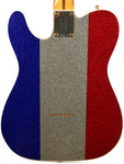 Fender Buck Owens Signature Telecaster Red Silver Blue Sparkle Electric Guitar