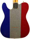 Fender Buck Owens Signature Telecaster Red Silver Blue Sparkle Electric Guitar
