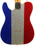 Fender Buck Owens Signature Telecaster Red Silver Blue Sparkle Electric Guitar