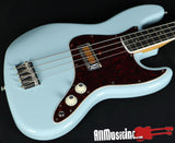 Fender Gold Foil Jazz Sonic Blue Electric Bass Guitar