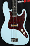 Fender Gold Foil Jazz Sonic Blue Electric Bass Guitar