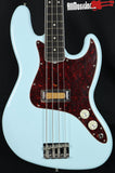 Fender Gold Foil Jazz Sonic Blue Electric Bass Guitar