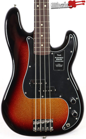 Fender Ltd Ed Player II Precision Bass Sparkle 3-Tone Sunburst Electric Bass Guitar
