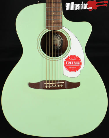 Fender Newporter Player Solid Top Surf Green Acoustic Electric Guitar