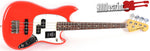 Fender Player II Mustang Coral Red Short-Scale Electric Bass Guitar