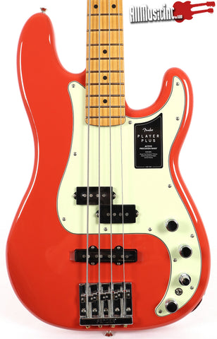 Fender Player Plus Precision Fiesta Red Electric Bass Guitar