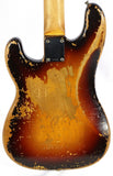 Vintage 1959 Fender Precision Sunburst Electric Bass Guitar w/ HSC
