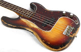 Vintage 1959 Fender Precision Sunburst Electric Bass Guitar w/ HSC