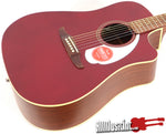Fender Redondo Player Solid Top Candy Apple Red Acoustic Electric Guitar
