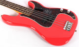 Fender Vintera 60s Precision Road Worn Fiesta Red Electric Bass Guitar