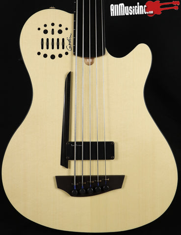 Godin A5 Ultra Fretless SF Semi-Acoustic Natural Electric Bass Guitar