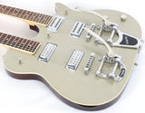 Gretsch G5566 Jet Baritone Double Neck Silver Electric Guitar