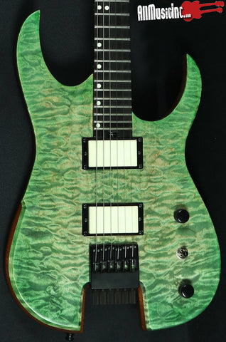 Hufschmid Atys Headless Quilted Maple Green Electric Guitar